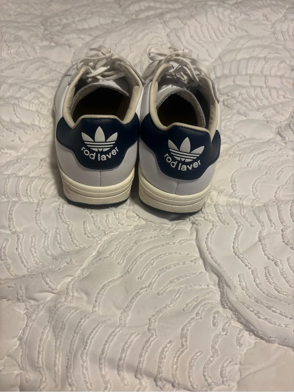 Ron Laver Adidas Blue White shoes sneakers size 10 worn once